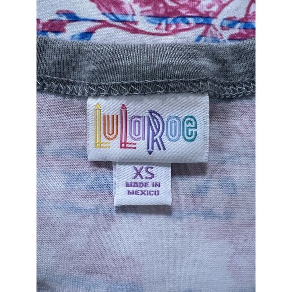 LuLaRoe Floral Pattern Size XS polyester/spandex Preppy Casual Comfy - Picture 3 of 9
